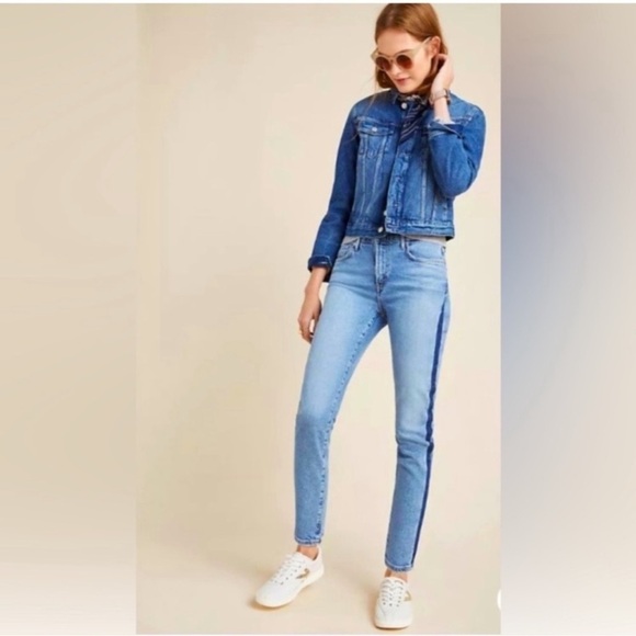 AGOLDE Swerve Toni Mid Rise Light Blue Wash Jeans Size 26 - Picture 2 of 10